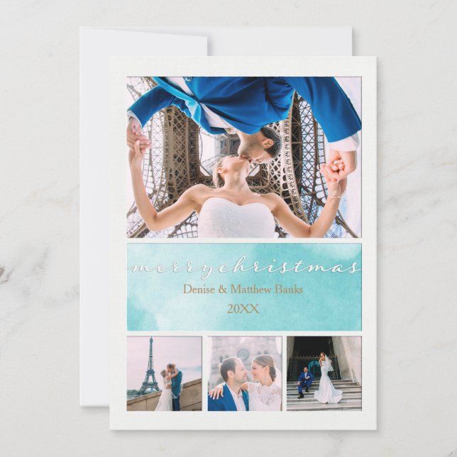 Cartão de Natal Elegante (Frente)