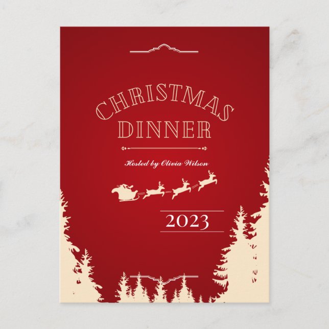 Cartão de Natal Elegante (Frente)