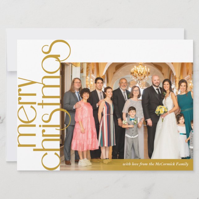 Cartão de Natal Elegante Clássico (Frente)