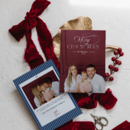 Cartão de Natal Elegante com Foto