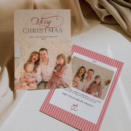 Cartão de Natal Elegante com Foto