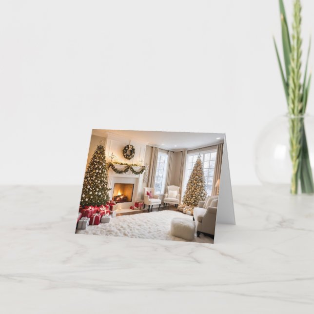 Cartão de Natal Elegante e Moderno (Frente)