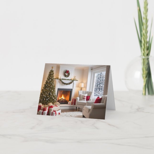 Cartão de Natal Elegante e Moderno (Frente)