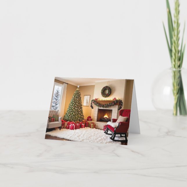 Cartão de Natal Elegante e Moderno (Frente)