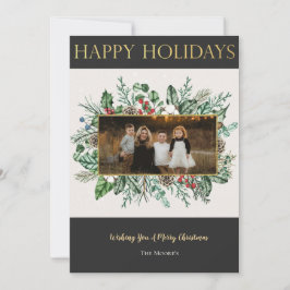 Cartão de Natal Elegante Greenery