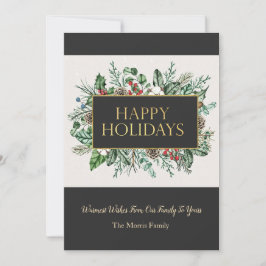 Cartão de Natal Elegante Greenery