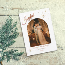 Cartão de Natal Elegante Joyful