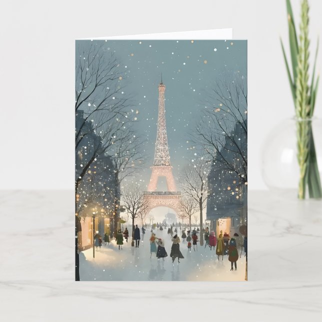 Cartão de Natal em Paris (Frente)