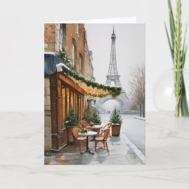 Cartão de Natal em Paris (Frente)