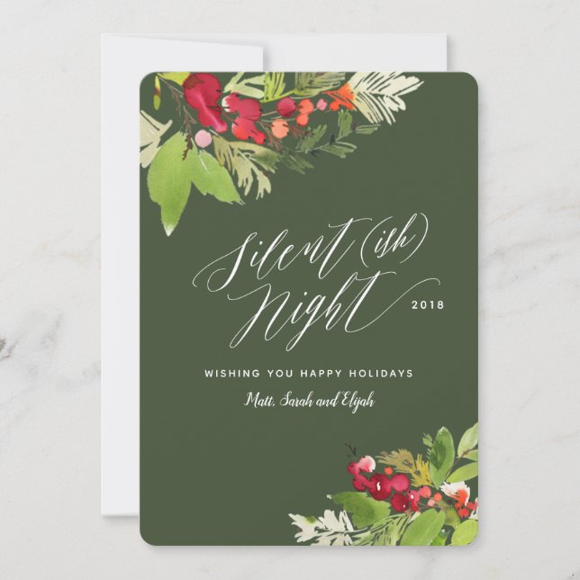 Cartão de Natal em silêncio (ish) (Frente)