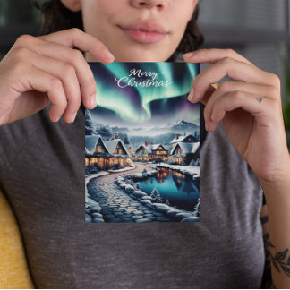 Cartão de Natal Encantado do Mundo de Inverno