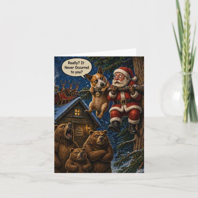 Cartão de Natal Engraçado (Frente)