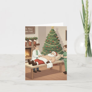 Cartão de Natal Engraçado/Bonito para Acupunturist