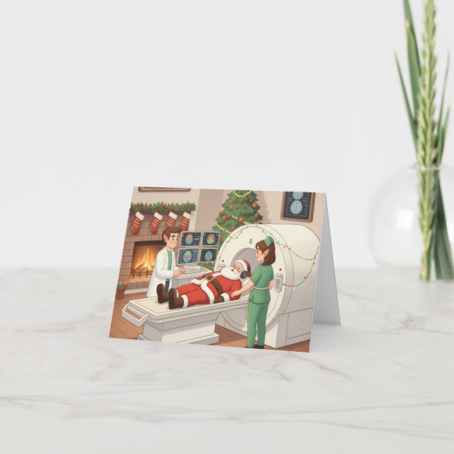 Cartão de Natal engraçado/bonito para técnicas de  (Frente)