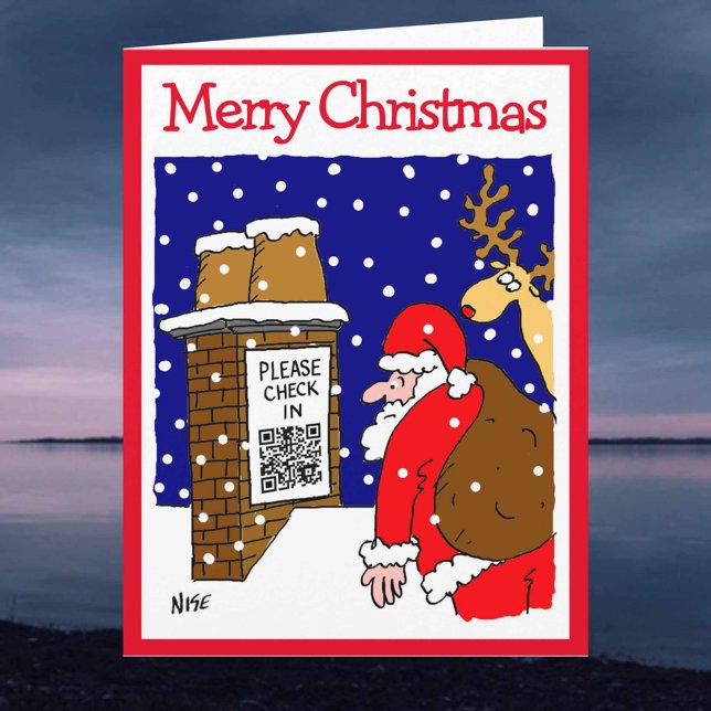 Cartão de Natal engraçado com design de código QR  (Criador carregado)