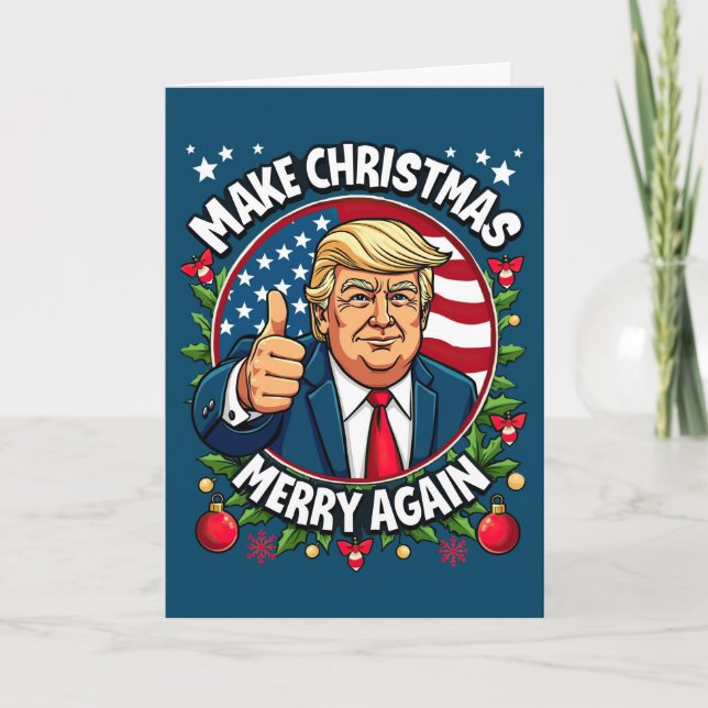 Cartão de Natal Engraçado Donald Trump (Frente)