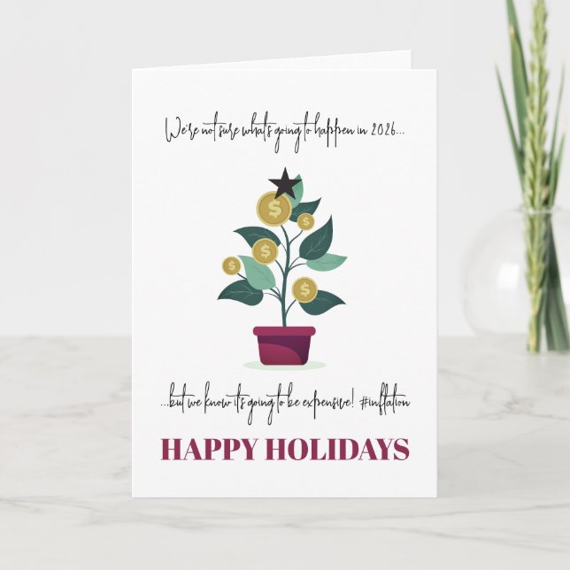 Cartão de Natal Engraçado e Sarcástico para um Ano (Frente)