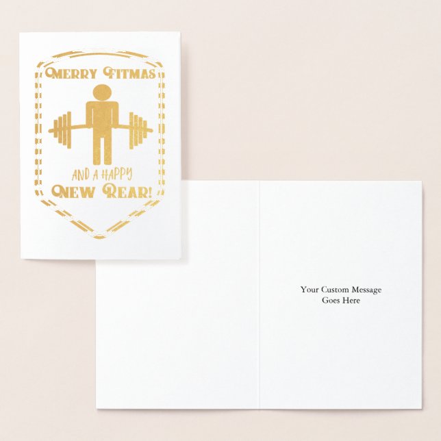 Cartão de Natal Engraçado Fitmas (Exibição)