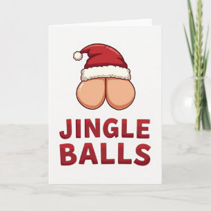 Cartão de Natal Engraçado Jingle Balls
