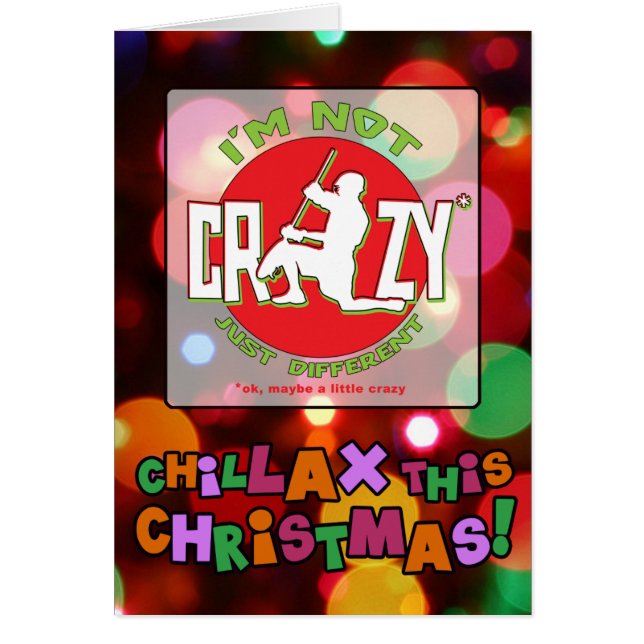 Cartão de Natal Engraçado Lacrosse Goalie (Frente)