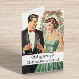 Cartão de Natal Engraçado Obrigatório