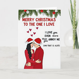 Cartão de Natal Engraçado para Casal que me Irrita