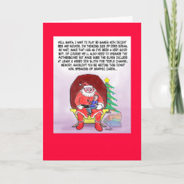 Cartão de Natal engraçado para Gamers