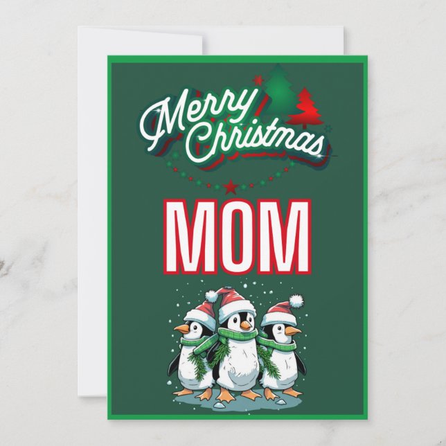 Cartão de Natal engraçado para mães (Frente)