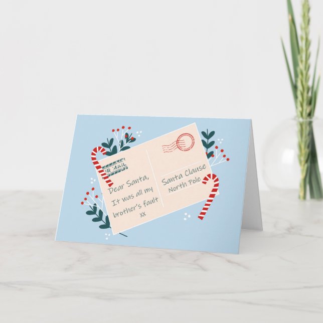 Cartão de Natal engraçado para o humor espirituoso (Frente)