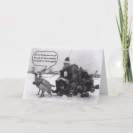 Cartão de Natal Engraçado para Substituir Reindeer