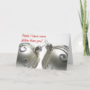 Cartão de Natal engraçado sobre bolas