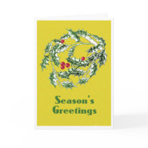 Cartão de Natal ereto com Holly