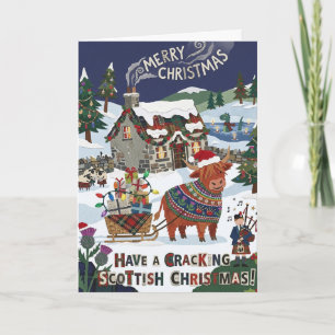 Cartão de Natal Escocês de Highland Crackin