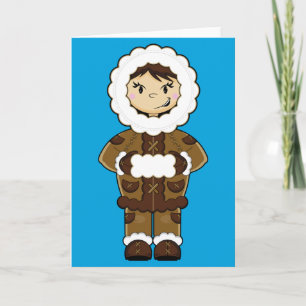 Cartão de Natal Eskimo (Inuit)