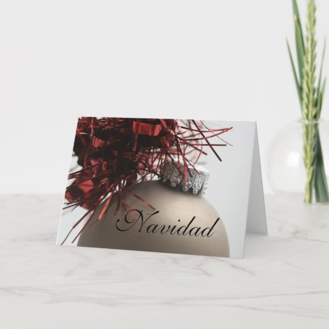 Cartão de Natal espanhol Feliz Navidad (Frente)