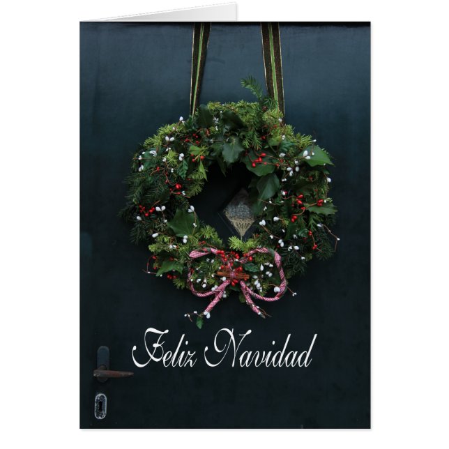 Cartão de Natal espanhol Feliz Navidad (Frente)