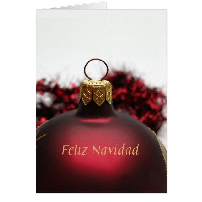 Cartão de Natal espanhol Feliz Navidad (Frente)