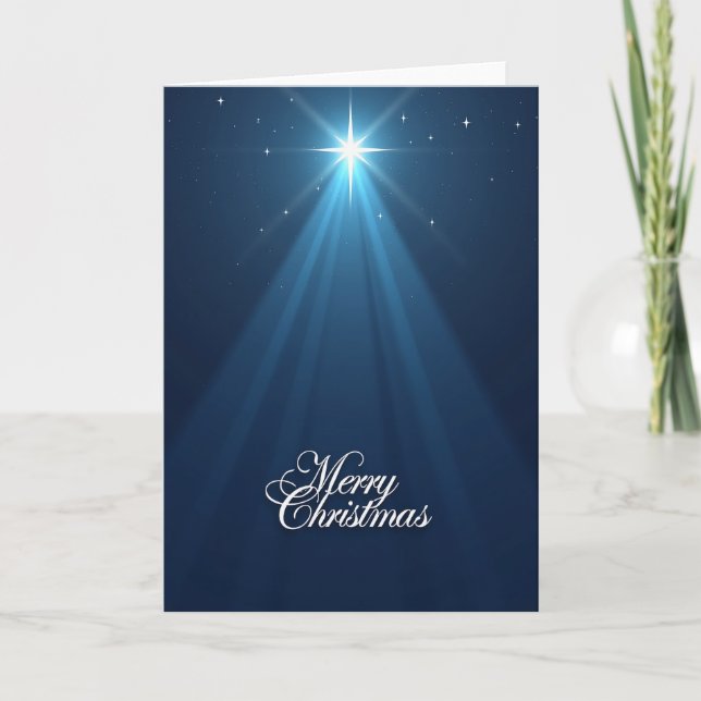 Cartão de Natal Estrela Radiante (Frente)