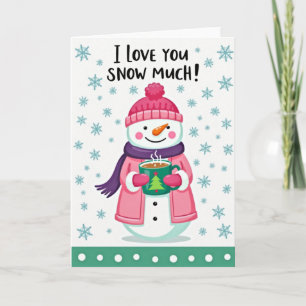 Cartão de Natal 'Eu Te Amo Muito Neve'