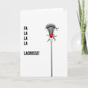 Cartão de Natal Fa La La Lacrosse