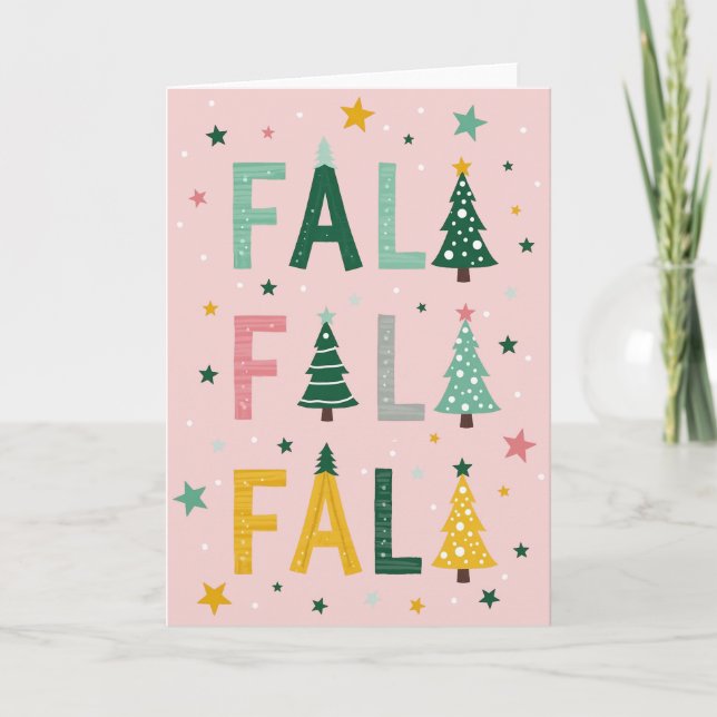 Cartão de Natal Falala Xmas Tree (Frente)