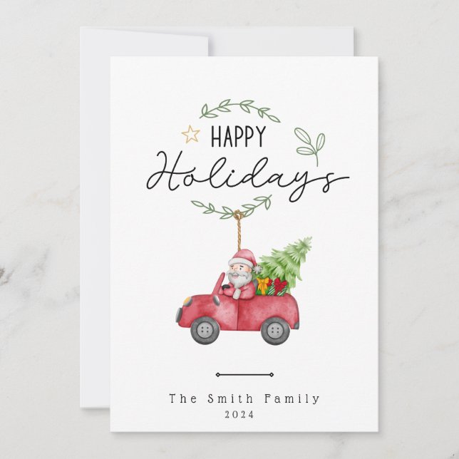 Cartão de Natal Feliz (Frente)