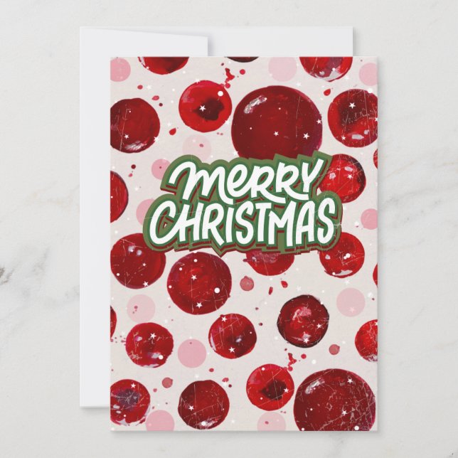 Cartão de Natal Feliz - Balas Festivas de Férias V (Frente)