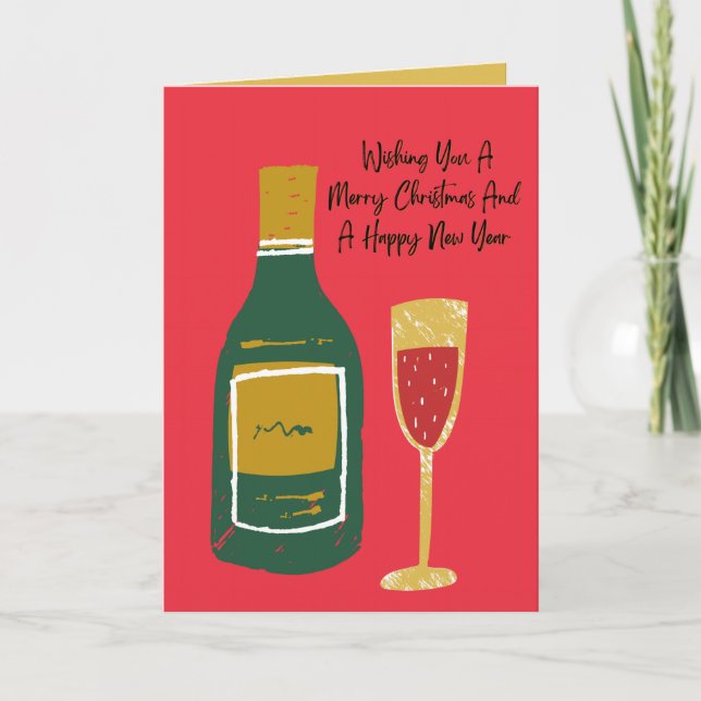 Cartão de Natal, Feliz Cartão de Saudação de Natal (Frente)