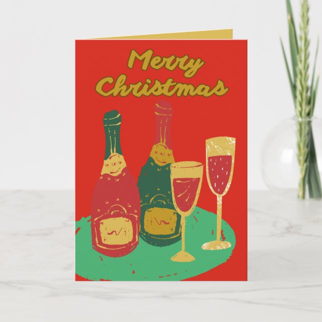 Cartão de Natal, Feliz Cartão de Saudação de Natal (Frente)