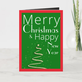 Cartão de Natal Feliz com Foto de Solteiro de Um C