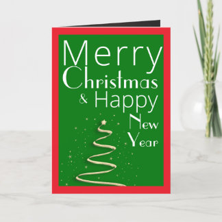 Cartão de Natal Feliz com Foto de Solteiro de Um C