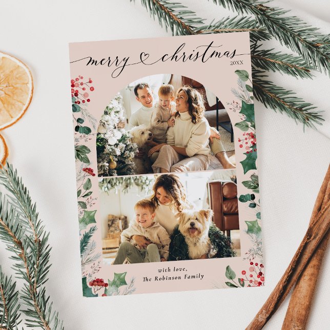 Cartão de Natal Feliz, de Foto Botânica Rosa (Criador carregado)