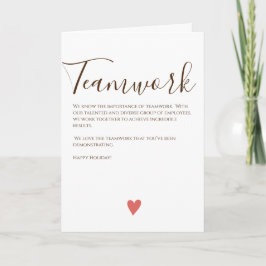 Cartão de Natal Feliz de Trabalho