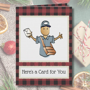 Cartão de Natal Feliz do Postman do Cliente